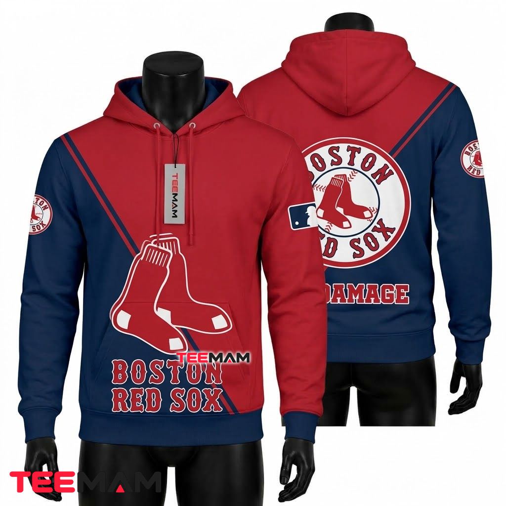 Boston Red Sox 3D Hoodie Skull Flame Boston Red Sox 3D Hoodie Skull Flame