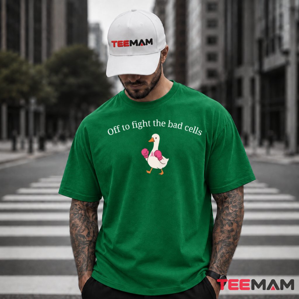 Boxing Duck Off To Fight Bad Cells Cancer Awareness T-Shirt