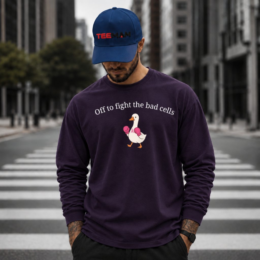 Boxing Duck Off To Fight Bad Cells Cancer Awareness Long Sleeve Boxing Duck Off To Fight Bad Cells Cancer Awareness Long Sleeve