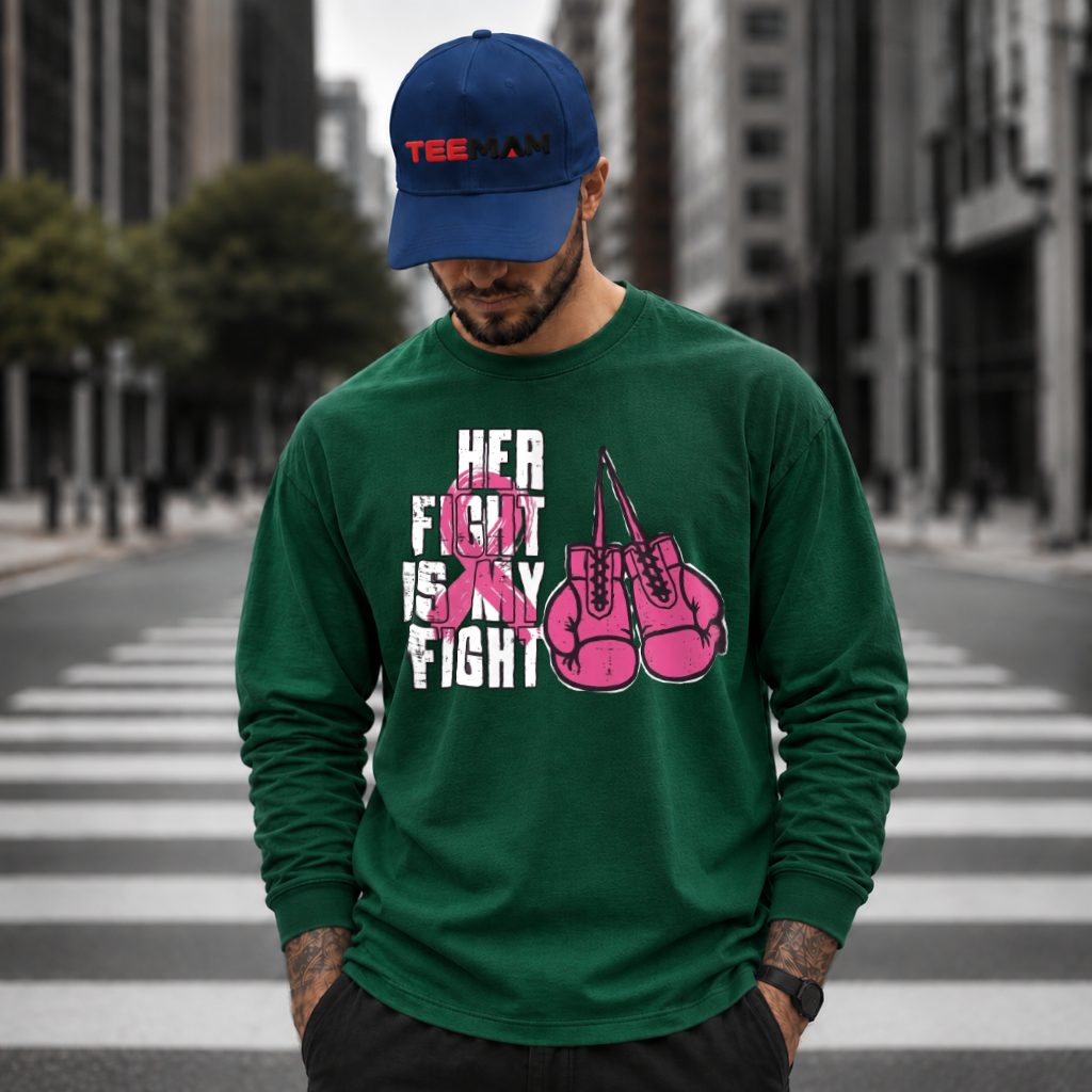 Boxing Gloves Her Fight Is My Fight Cancer Long Sleeve Boxing Gloves Her Fight Is My Fight Cancer Long Sleeve