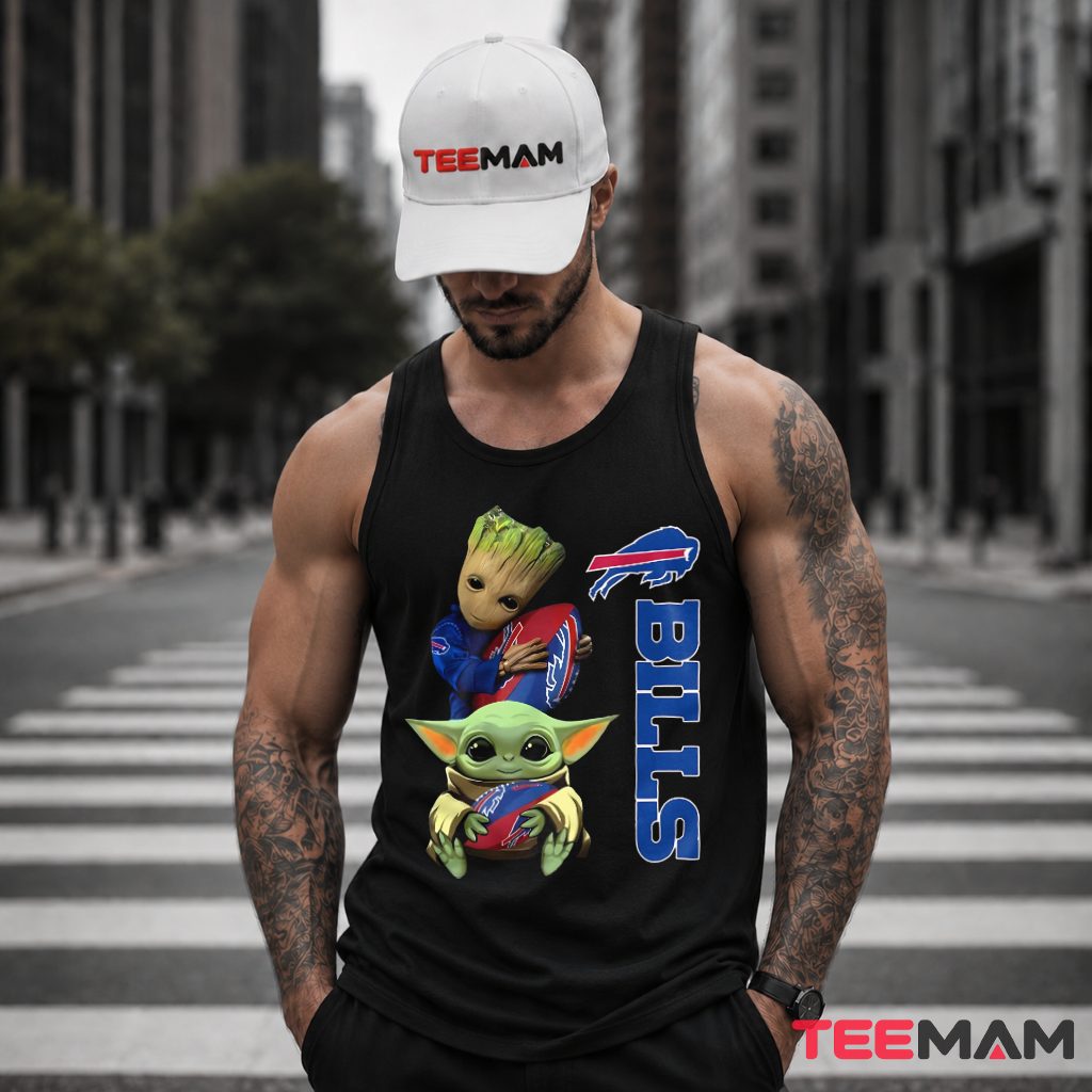 Buffalo Bills Baby Groot Yoda Football Tank Top Buffalo Bills Baby Groot Yoda Football Tank Top