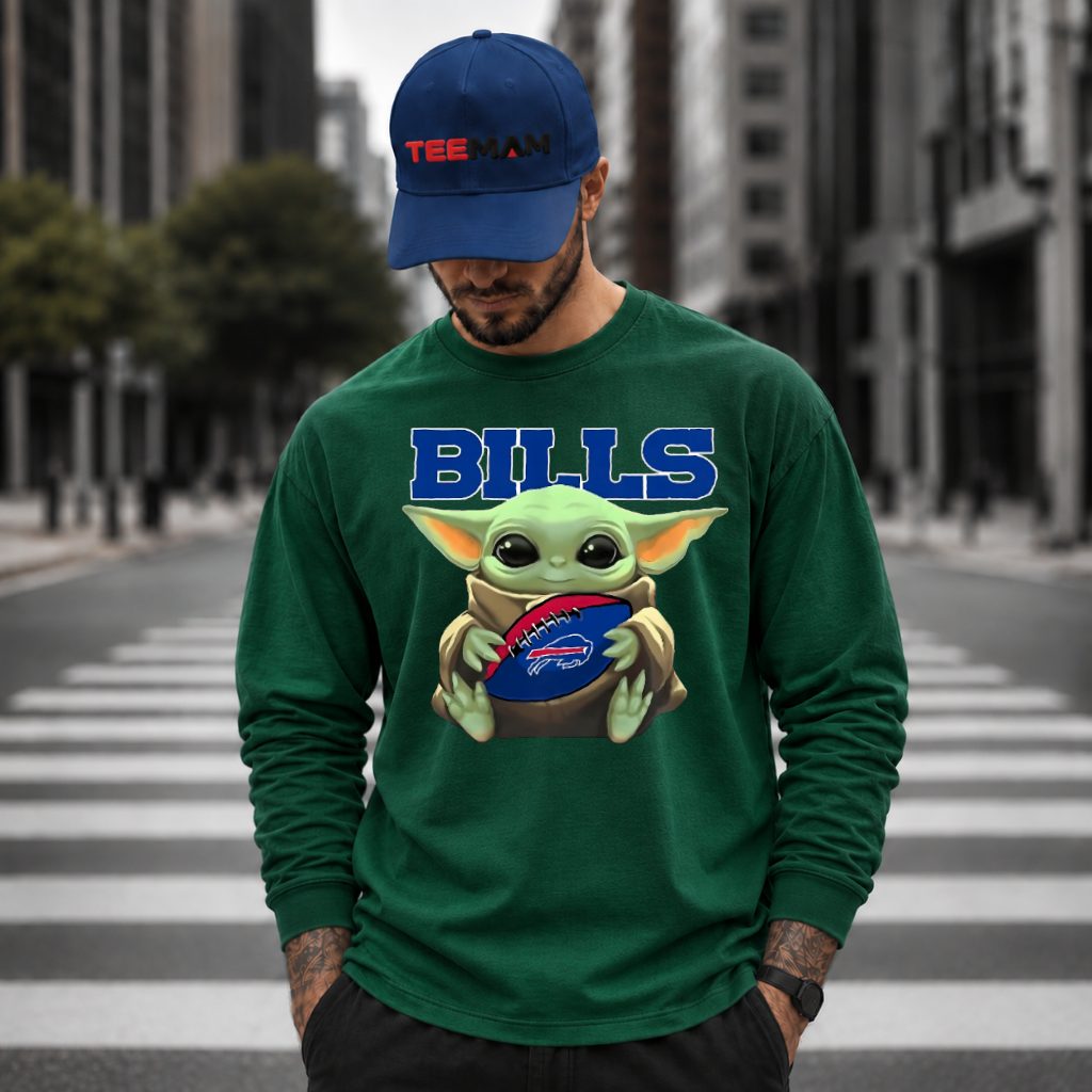 Buffalo Bills Baby Yoda Football Long Sleeve Buffalo Bills Baby Yoda Football Long Sleeve