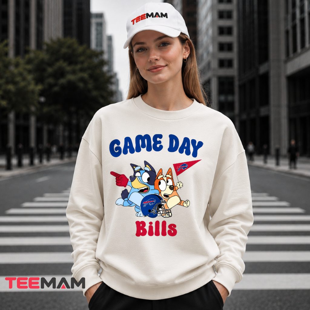 Buffalo Bills Bluey Game Day Helmet Long Sleeve Buffalo Bills Bluey Game Day Helmet Long Sleeve