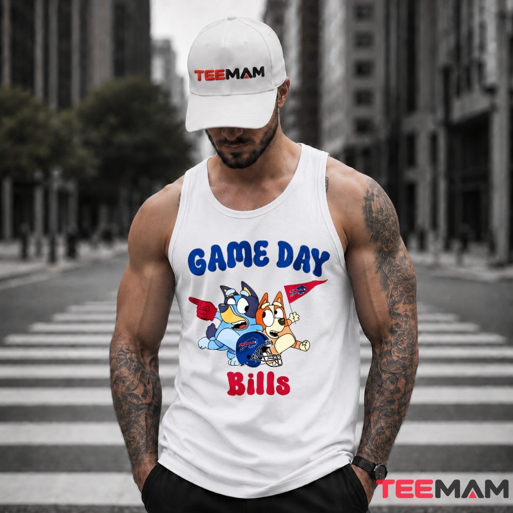 Buffalo Bills Bluey Game Day Helmet Tank Top Buffalo Bills Bluey Game Day Helmet Tank Top