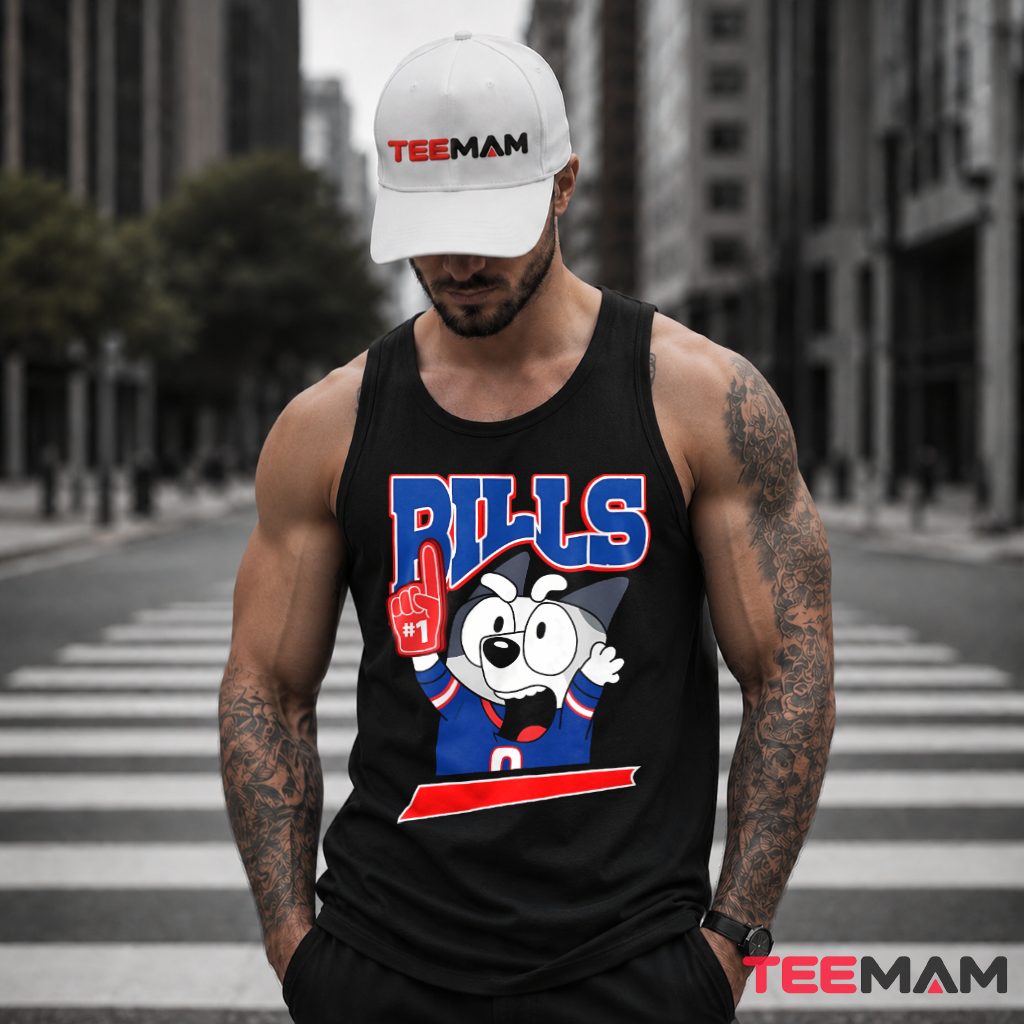 Buffalo Bills Bluey Number One Fan Tank Top Buffalo Bills Bluey Number One Fan Tank Top