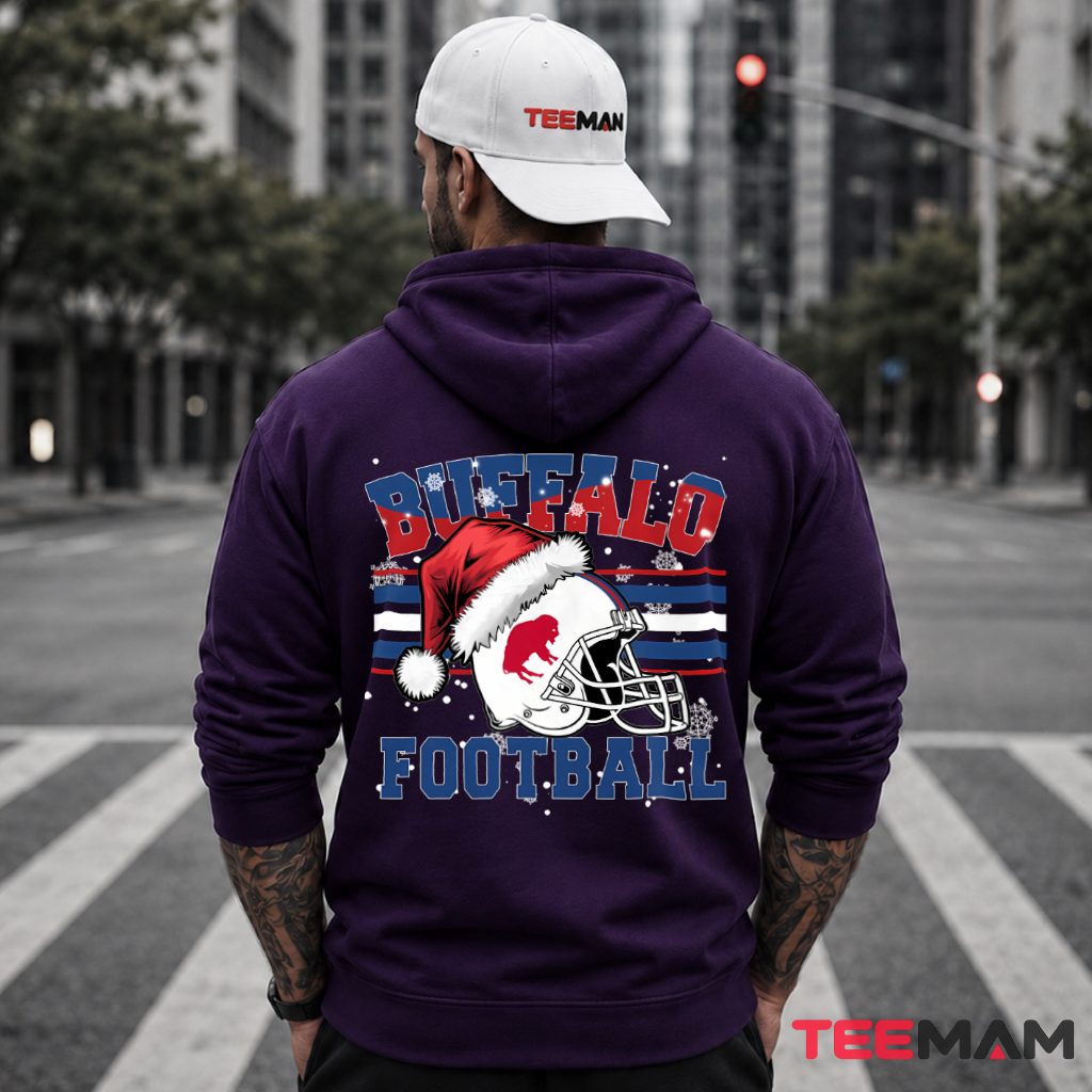 Buffalo Bills Football Santa Helmet Snowflake Hoodie Buffalo Bills Football Santa Helmet Snowflake Hoodie