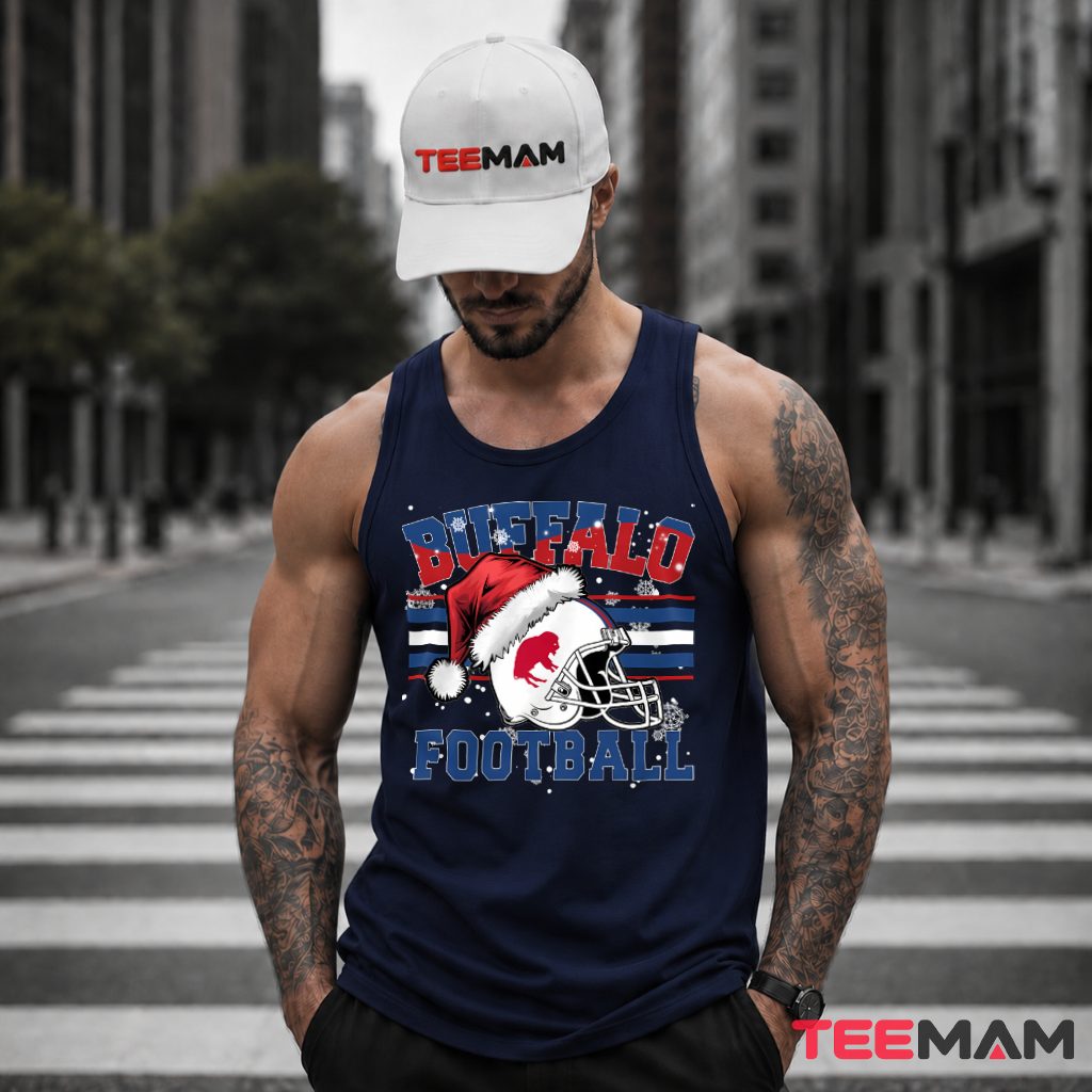Buffalo Bills Football Santa Helmet Snowflake Tank Top Buffalo Bills Football Santa Helmet Snowflake Tank Top