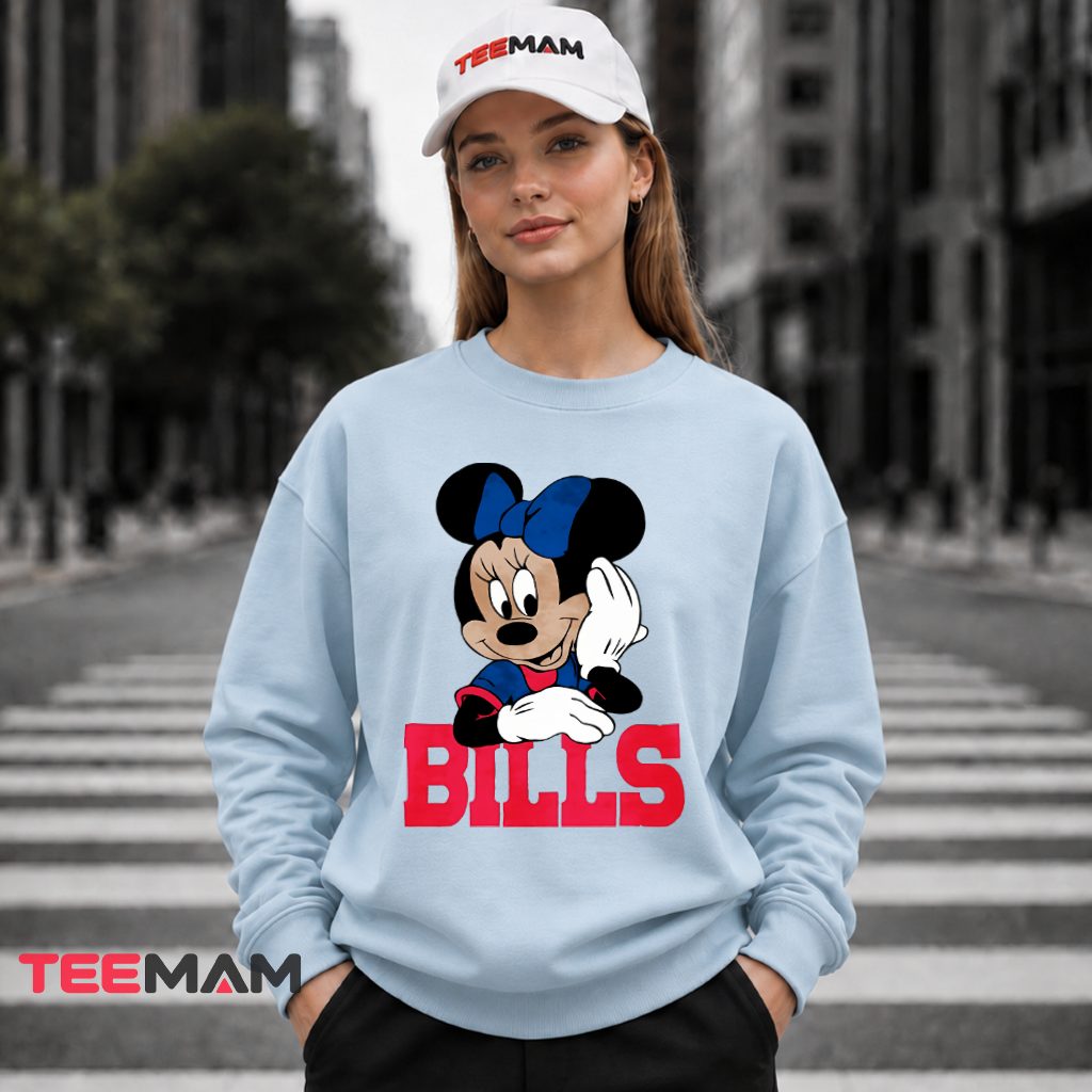 Buffalo Bills Minnie Mouse Bow Long Sleeve Buffalo Bills Minnie Mouse Bow Long Sleeve
