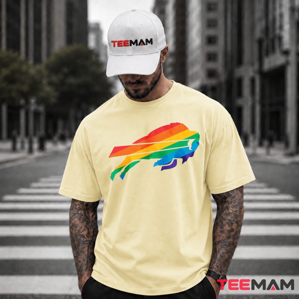 Buffalo Bills Pride Rainbow Logo T-Shirt