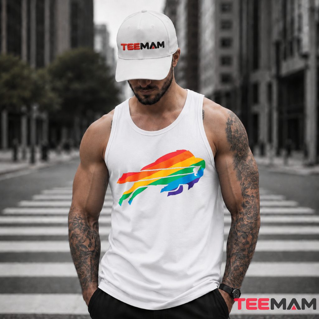 Buffalo Bills Pride Rainbow Logo Tank Top Buffalo Bills Pride Rainbow Logo Tank Top