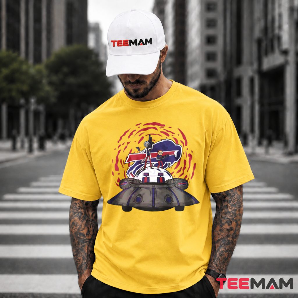 Buffalo Bills Rick Morty Spaceship T-Shirt