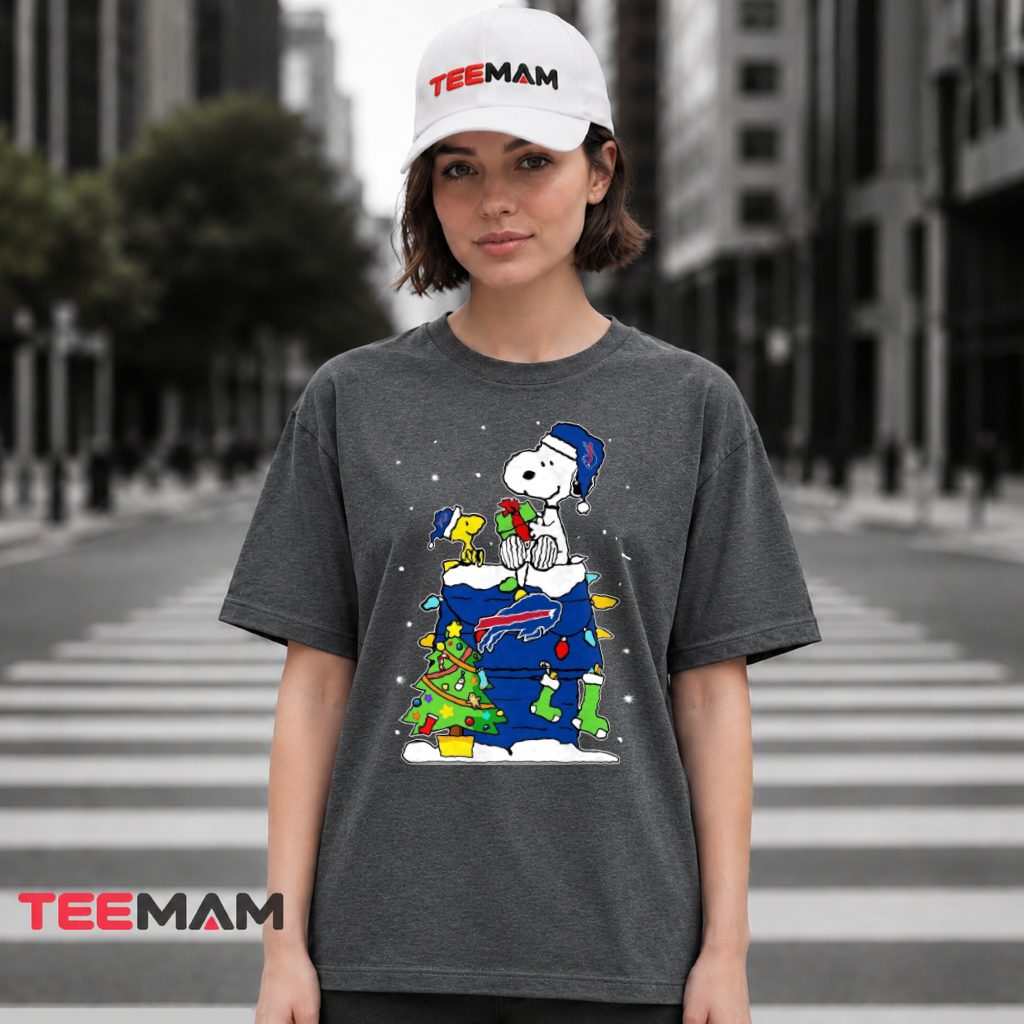 Buffalo Bills Snoopy Christmas Doghouse T-Shirt