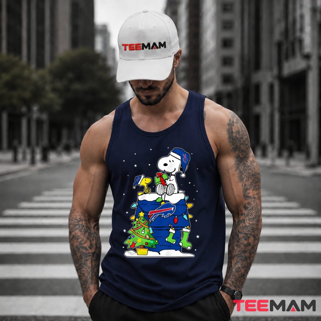 Buffalo Bills Snoopy Christmas Doghouse Tank Top Buffalo Bills Snoopy Christmas Doghouse Tank Top