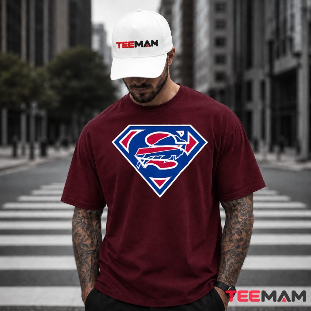 Buffalo Bills Superman Logo Football T-Shirt