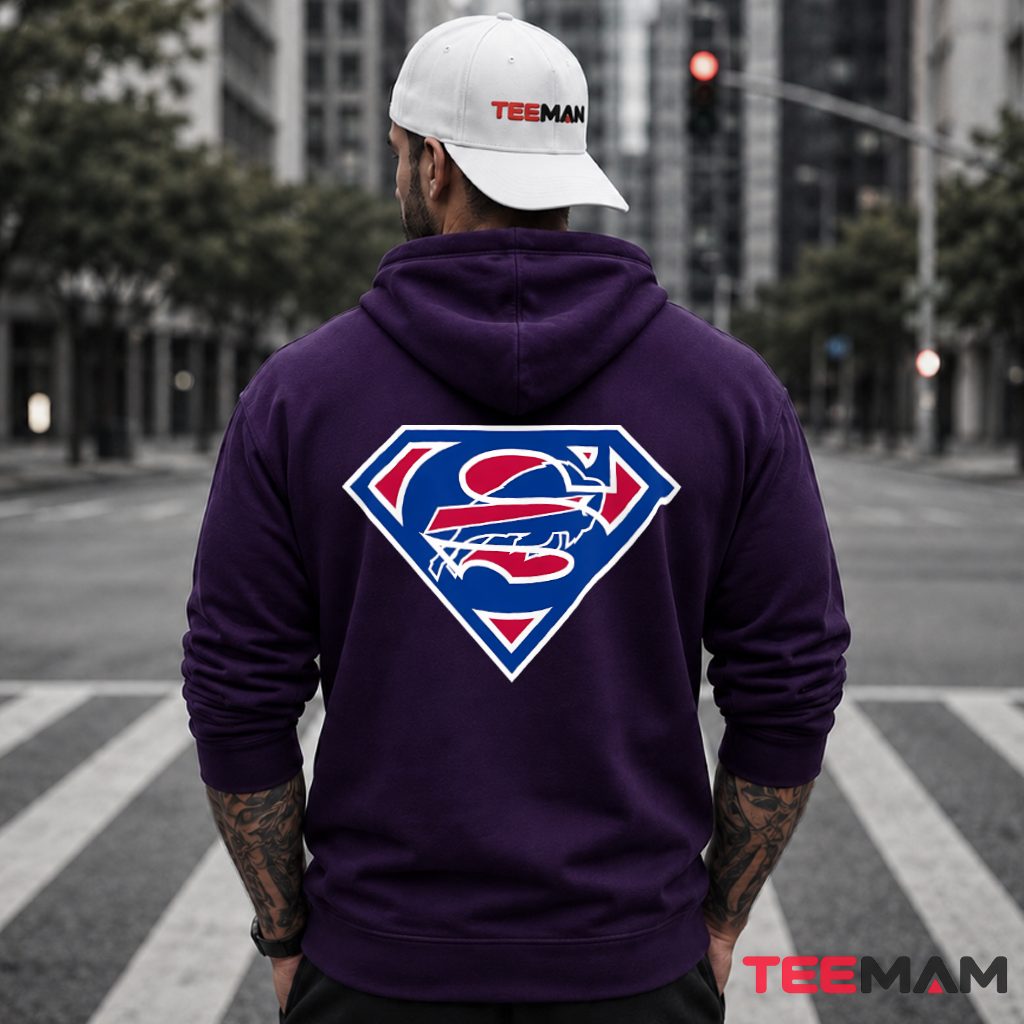 Buffalo Bills Superman Logo Football Hoodie Buffalo Bills Superman Logo Football Hoodie