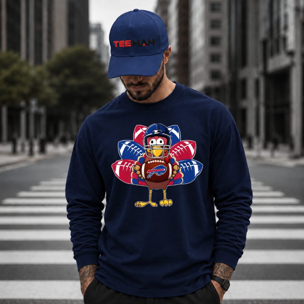 Buffalo Bills Turkey Thanksgiving Helmet Football Long Sleeve Buffalo Bills Turkey Thanksgiving Helmet Football Long Sleeve