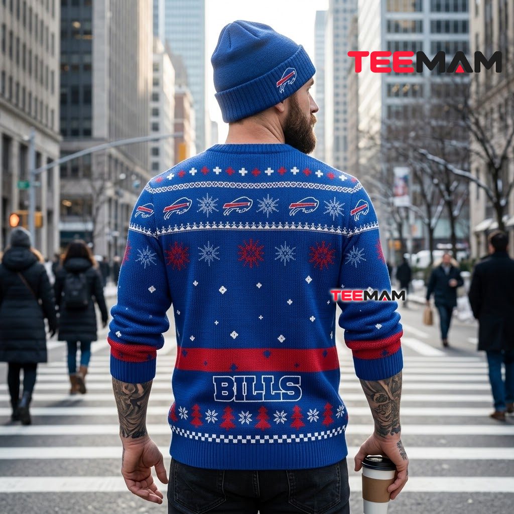 Buffalo Bills Ugly Christmas Sweater Charlie Brown Snoopy Version 3 Buffalo Bills Ugly Christmas Sweater Charlie Brown Snoopy Version 3