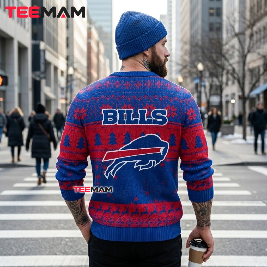 Buffalo Bills Ugly Christmas Sweater Grinch Holding Football Version 3 Buffalo Bills Ugly Christmas Sweater Grinch Holding Football Version 3