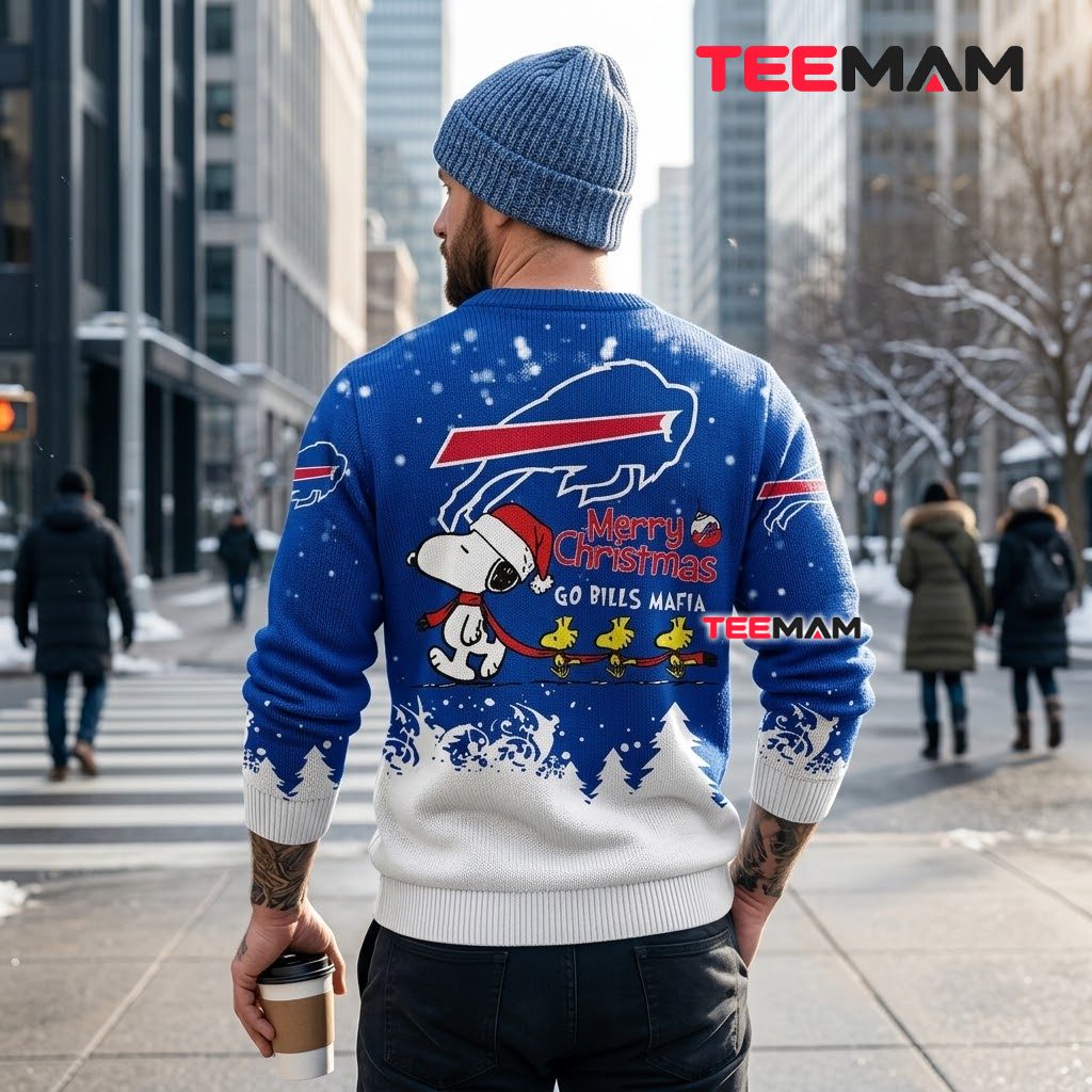 Buffalo Bills Ugly Christmas Sweater Peanuts Gang Snoopy Wish Version 3 Buffalo Bills Ugly Christmas Sweater Peanuts Gang Snoopy Wish Version 3