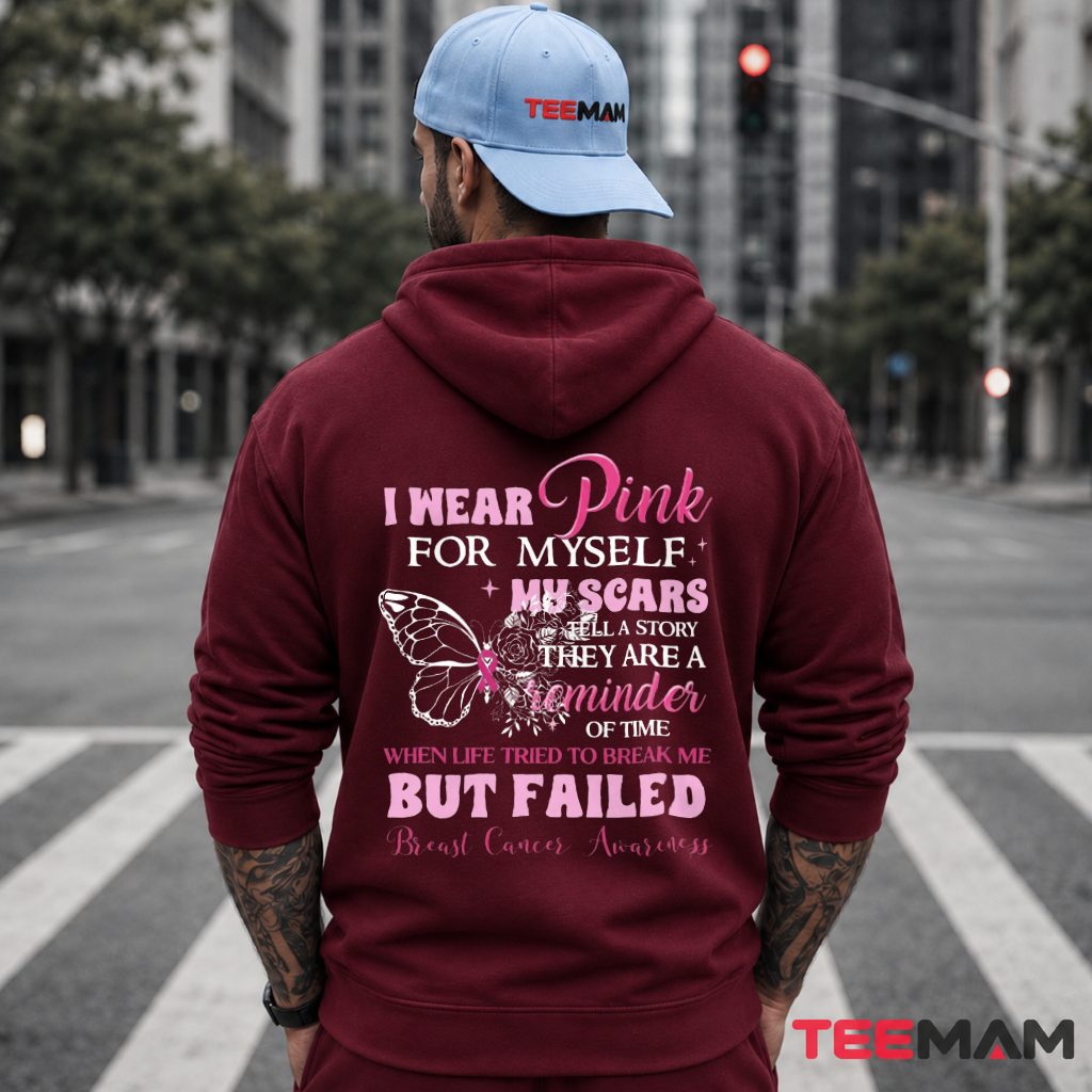 Butterfly Scars Reminder Wear Pink Myself Hoodie Butterfly Scars Reminder Wear Pink Myself Hoodie