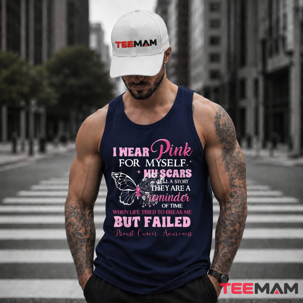 Butterfly Scars Reminder Wear Pink Myself Tank Top Butterfly Scars Reminder Wear Pink Myself Tank Top