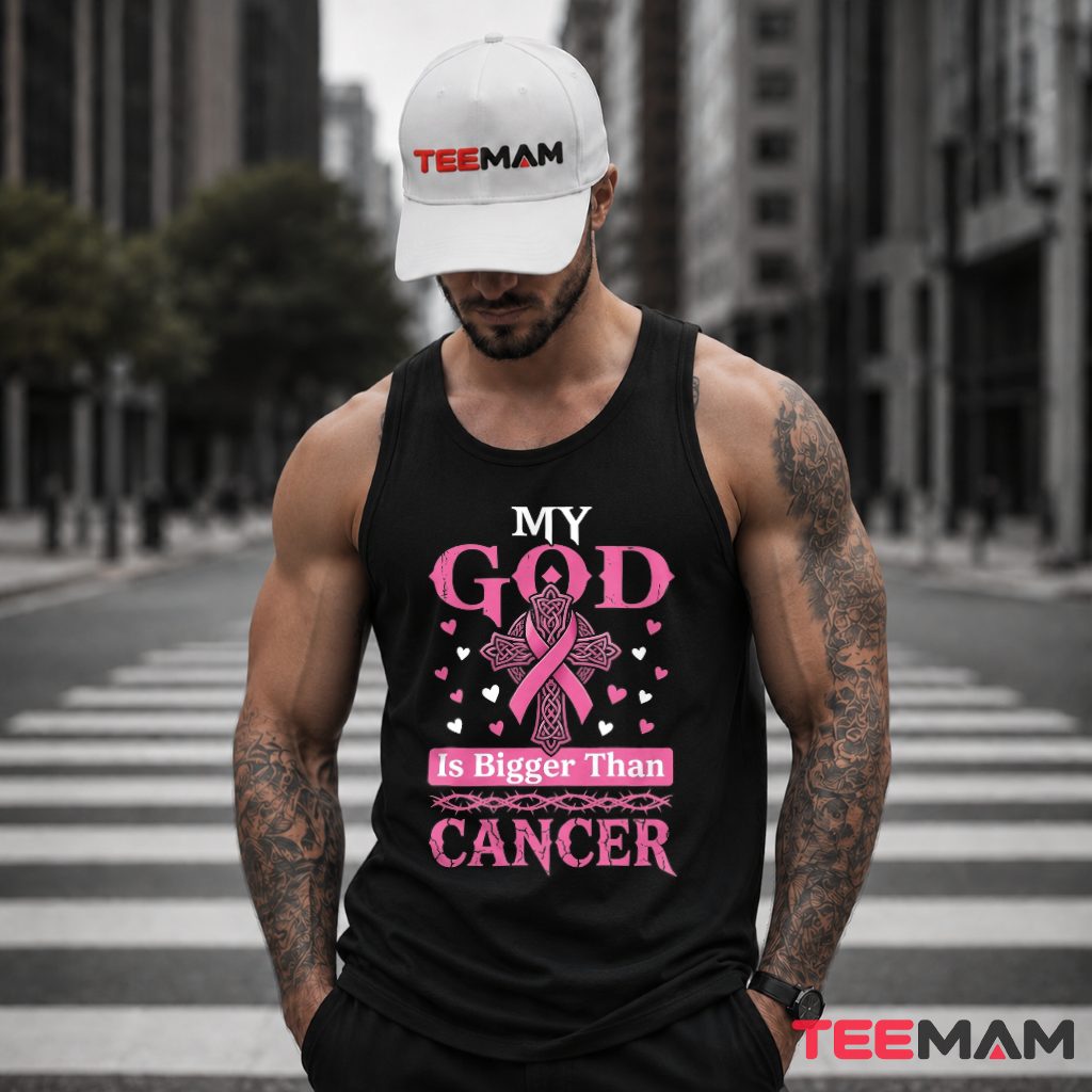 Celtic Cross My God Bigger Than Cancer Tank Top Celtic Cross My God Bigger Than Cancer Tank Top