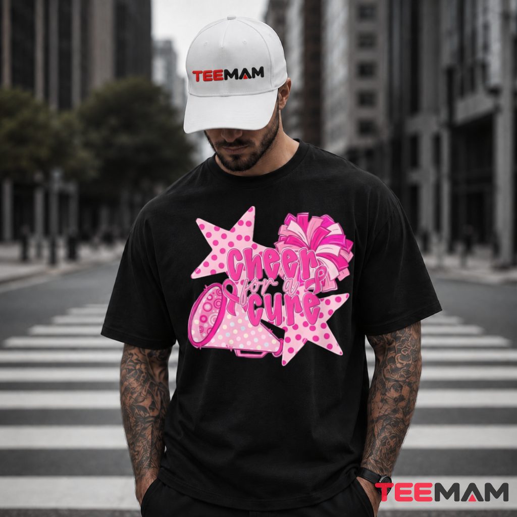 Cheer For A Cure Megaphone Pom Pom T-Shirt