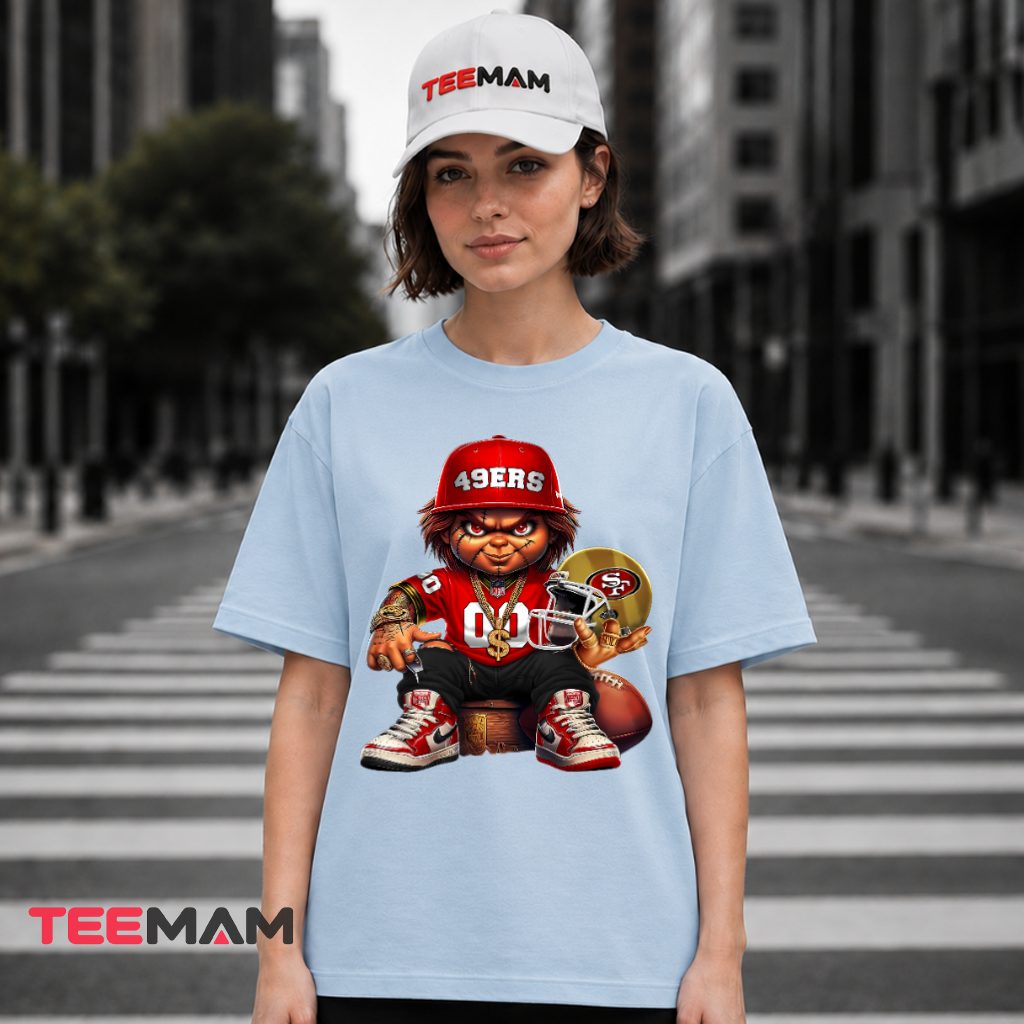 Chucky Doll 49ers Hip Hop Football T-Shirt