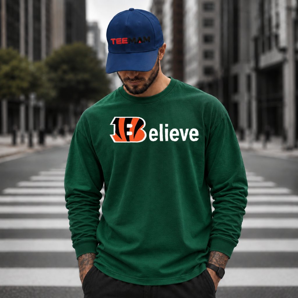 Cincinnati Bengals Believe Logo Long Sleeve Cincinnati Bengals Believe Logo Long Sleeve