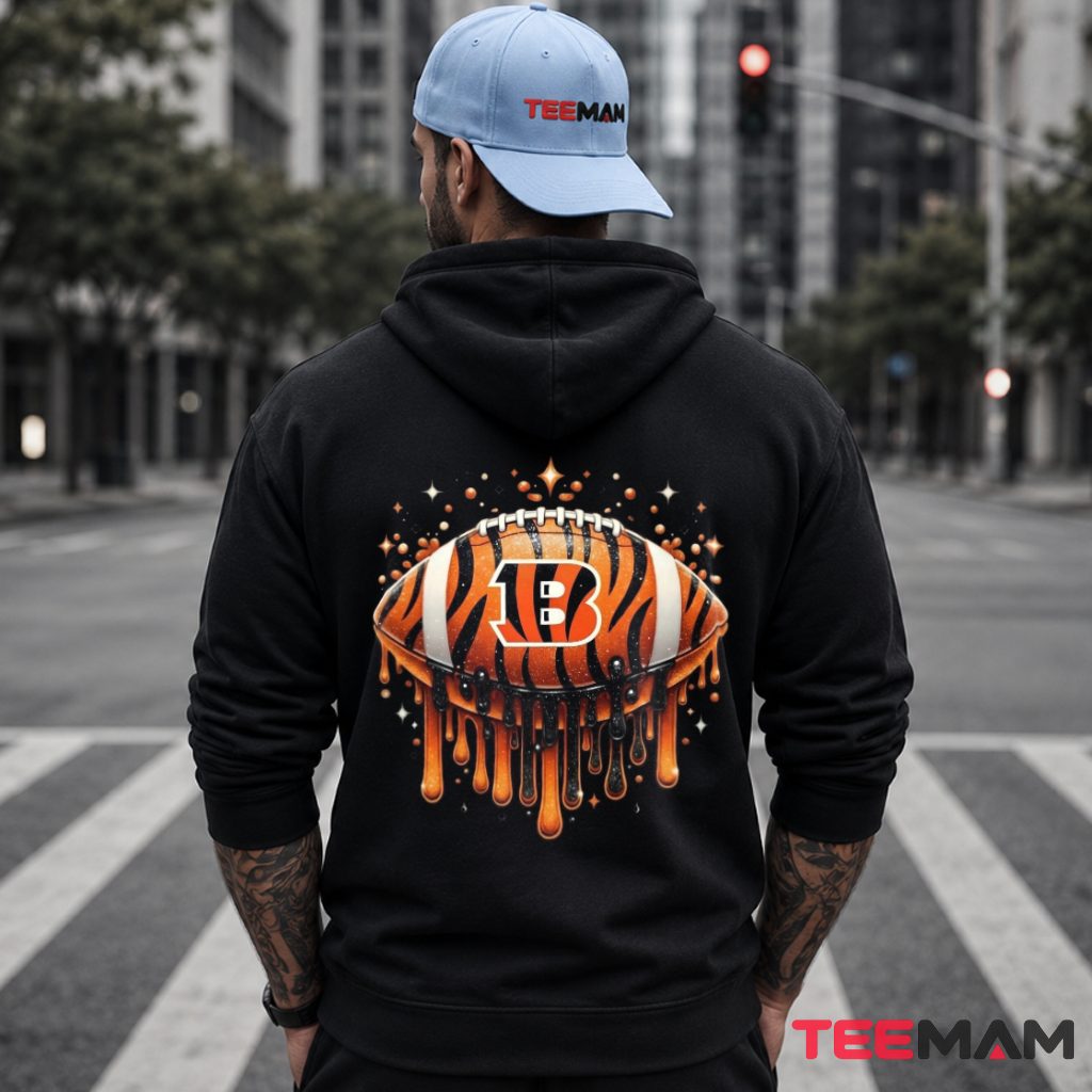 Cincinnati Bengals Football Drip Glitter Hoodie Cincinnati Bengals Football Drip Glitter Hoodie