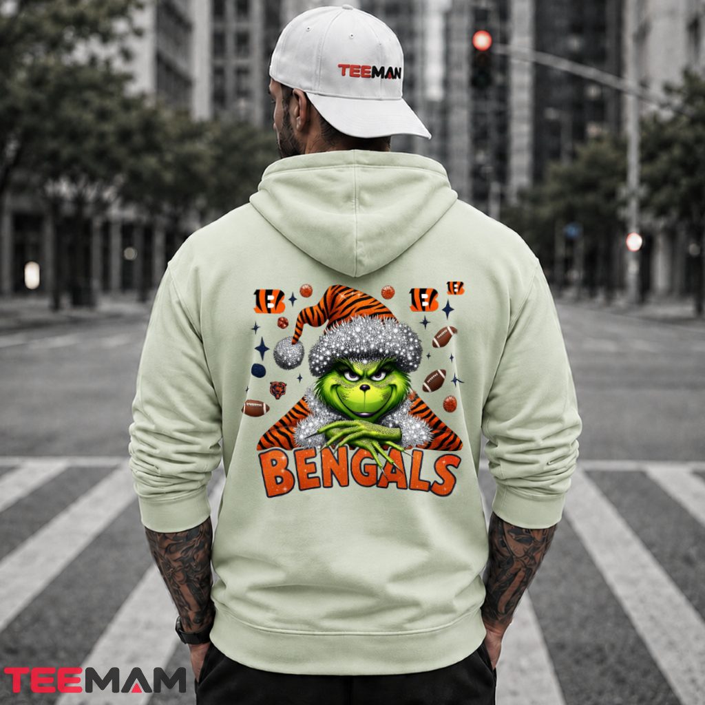 Cincinnati Bengals Grinch Christmas Santa Hat Hoodie Cincinnati Bengals Grinch Christmas Santa Hat Hoodie