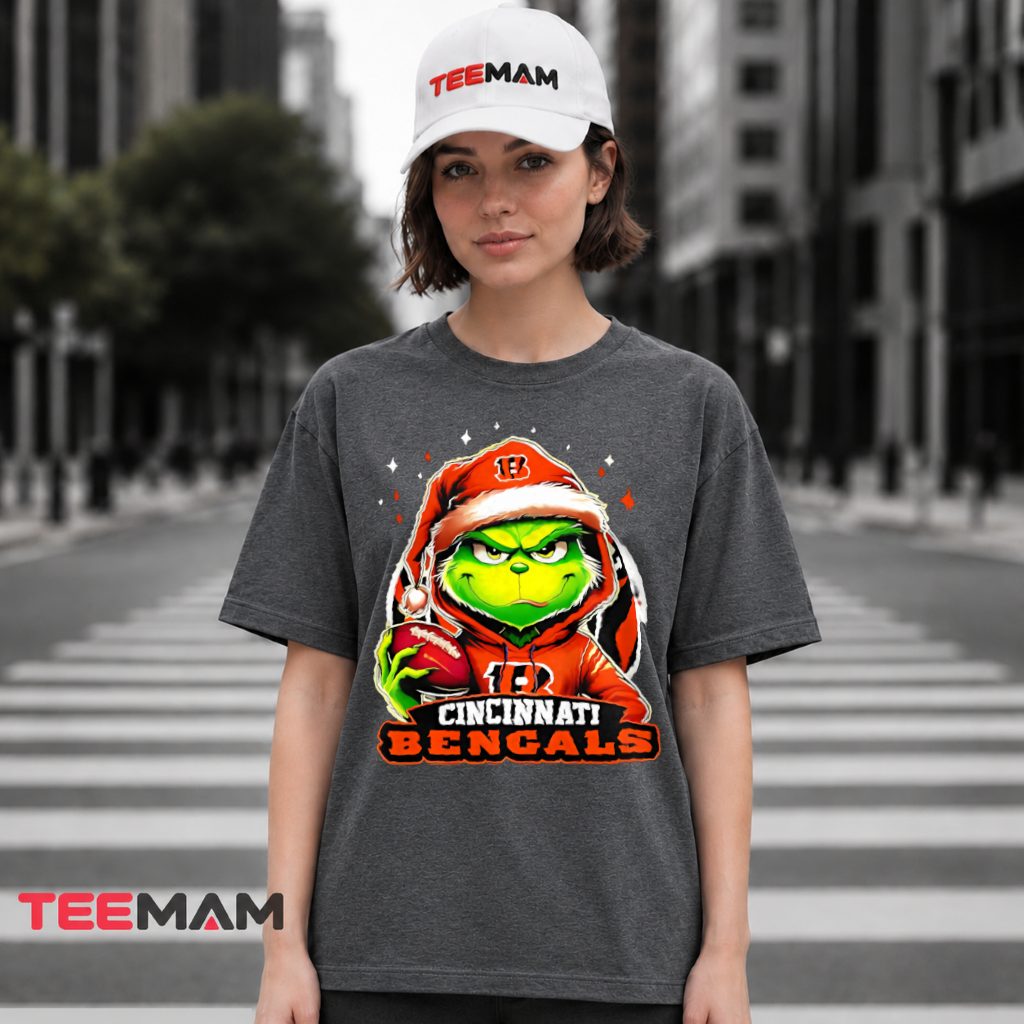Cincinnati Bengals Grinch Hoodie Ornament T-Shirt