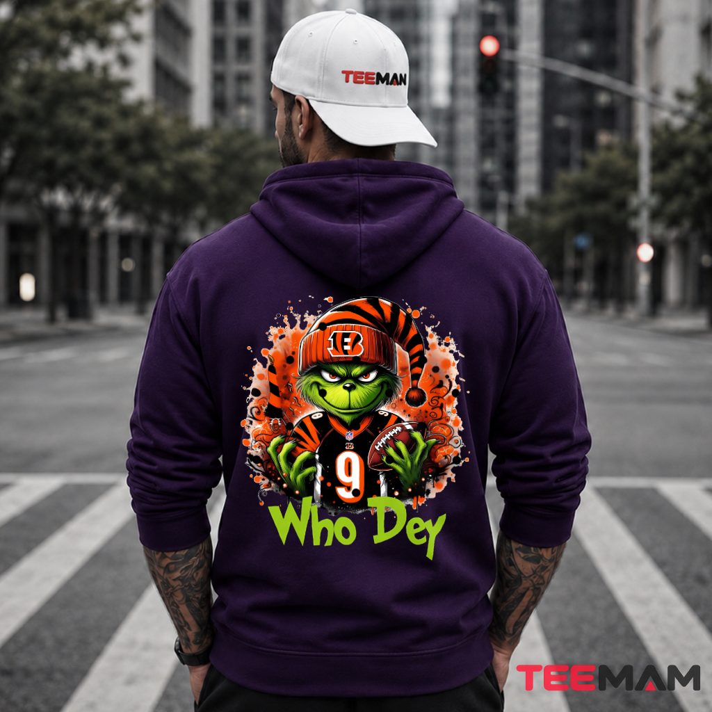 Cincinnati Bengals Grinch Who Dey Hoodie Cincinnati Bengals Grinch Who Dey Hoodie