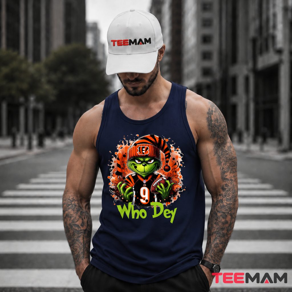 Cincinnati Bengals Grinch Who Dey Tank Top Cincinnati Bengals Grinch Who Dey Tank Top
