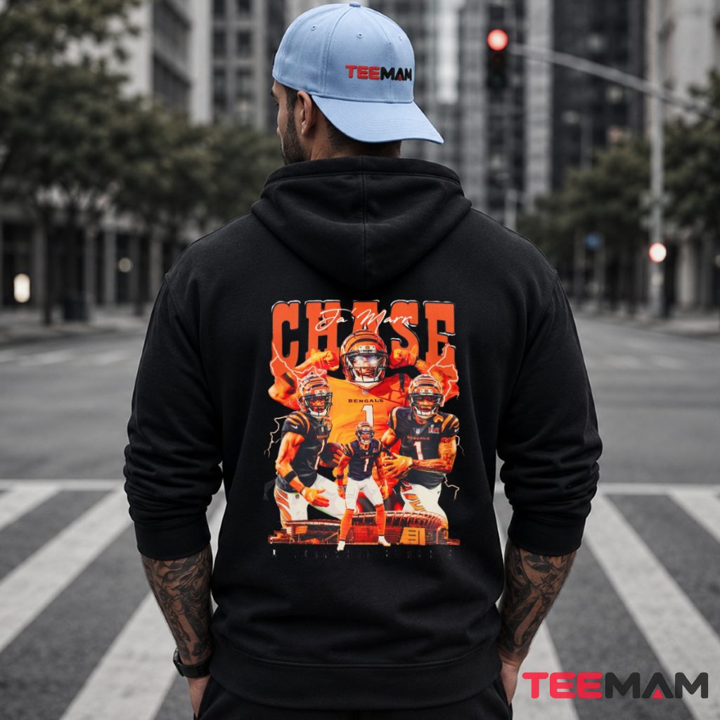 Cincinnati Bengals Ja'Marr Chase Lightning Hoodie Cincinnati Bengals Ja'Marr Chase Lightning Hoodie