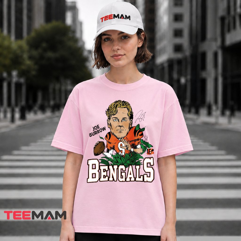 Cincinnati Bengals Joe Burrow Caricature T-Shirt