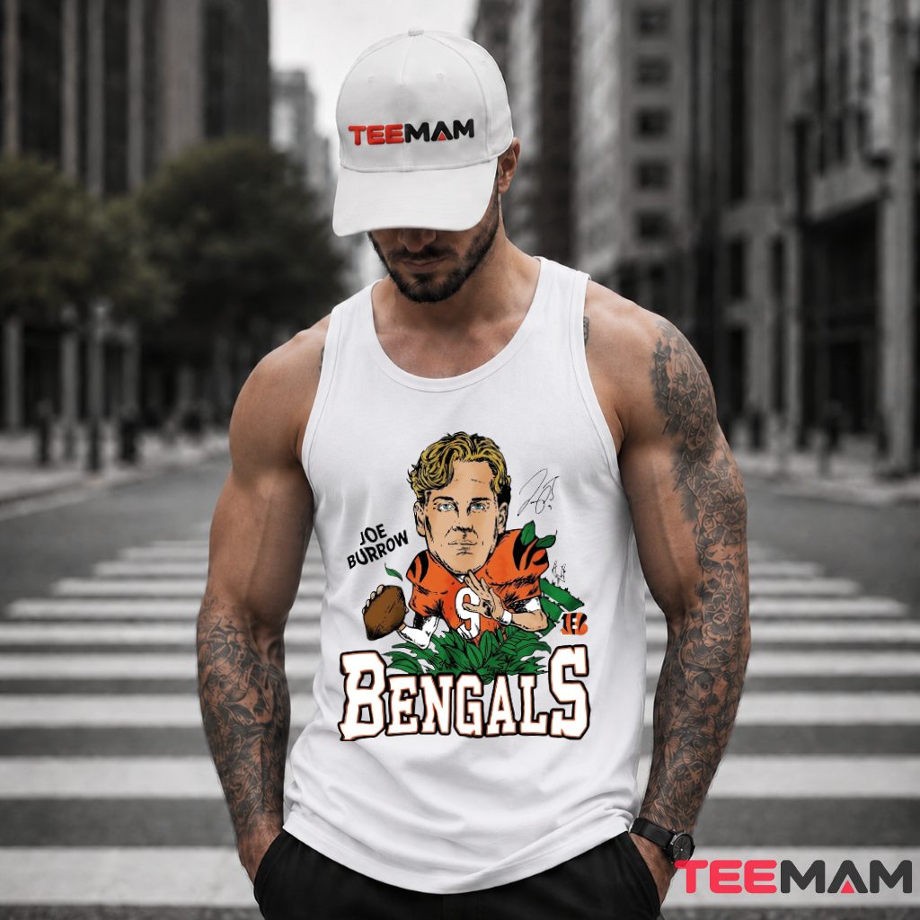 Cincinnati Bengals Joe Burrow Caricature Tank Top Cincinnati Bengals Joe Burrow Caricature Tank Top