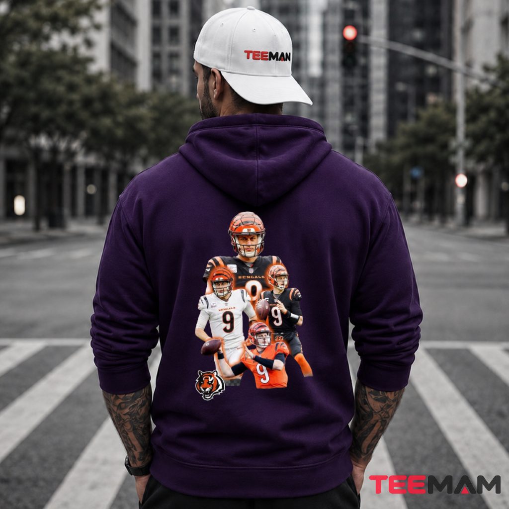 Cincinnati Bengals Joe Burrow Collage Hoodie Cincinnati Bengals Joe Burrow Collage Hoodie