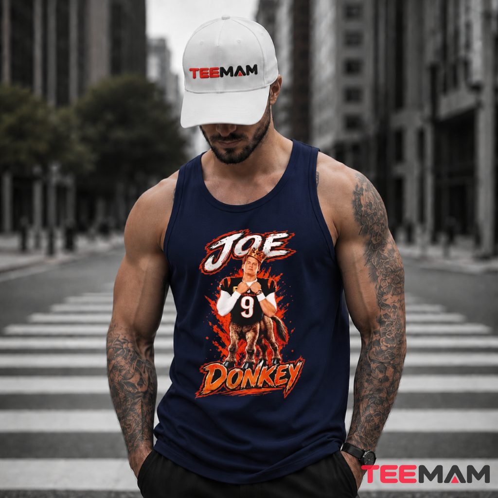 Cincinnati Bengals Joe Donkey Burrow Tank Top Cincinnati Bengals Joe Donkey Burrow Tank Top