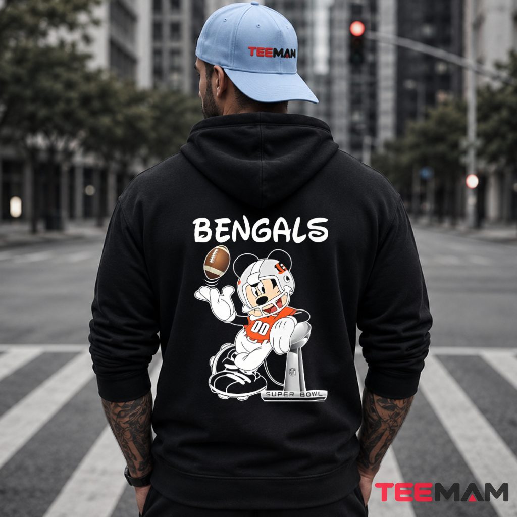 Cincinnati Bengals Mickey Super Bowl Hoodie Cincinnati Bengals Mickey Super Bowl Hoodie