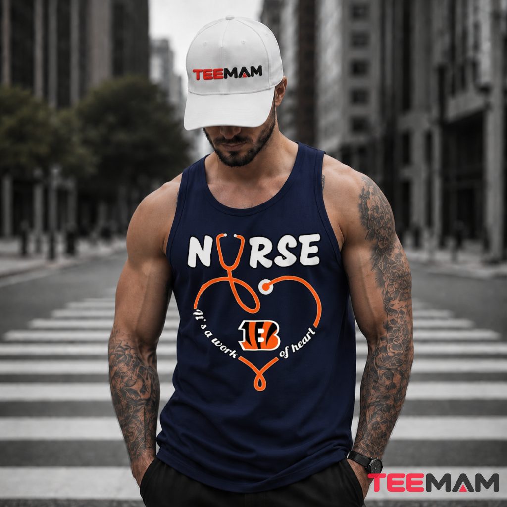 Cincinnati Bengals Nurse Stethoscope Heart Tank Top Cincinnati Bengals Nurse Stethoscope Heart Tank Top