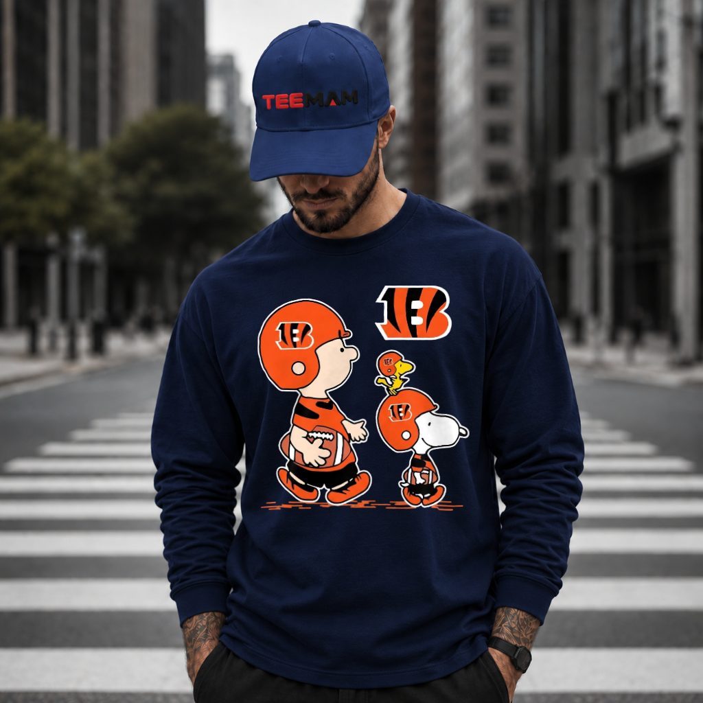 Cincinnati Bengals Peanuts Football Squad Long Sleeve Cincinnati Bengals Peanuts Football Squad Long Sleeve