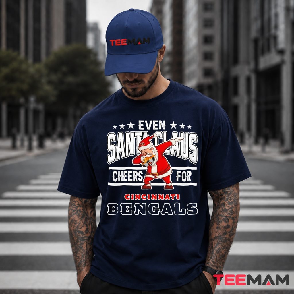 Cincinnati Bengals Santa Claus Dab Cheers T-Shirt