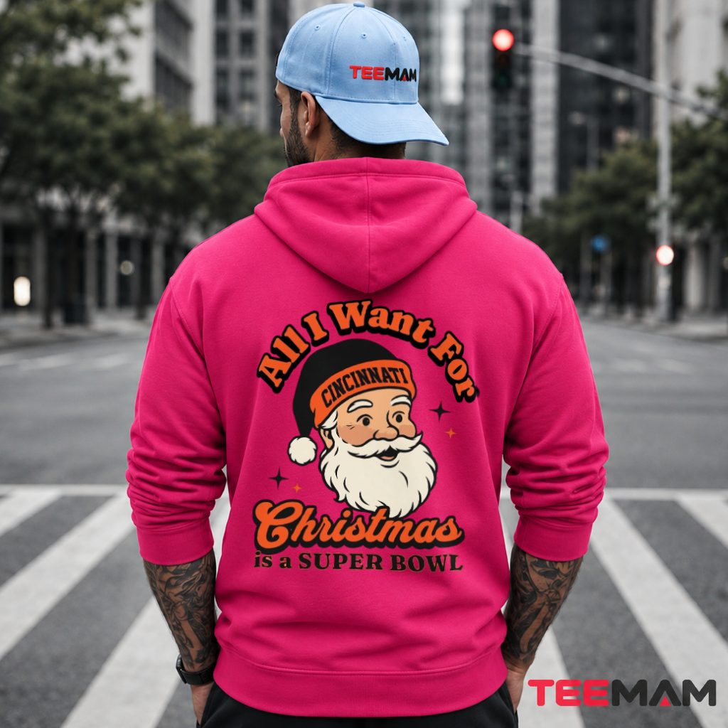 Cincinnati Bengals Santa Super Bowl Christmas Hoodie Cincinnati Bengals Santa Super Bowl Christmas Hoodie