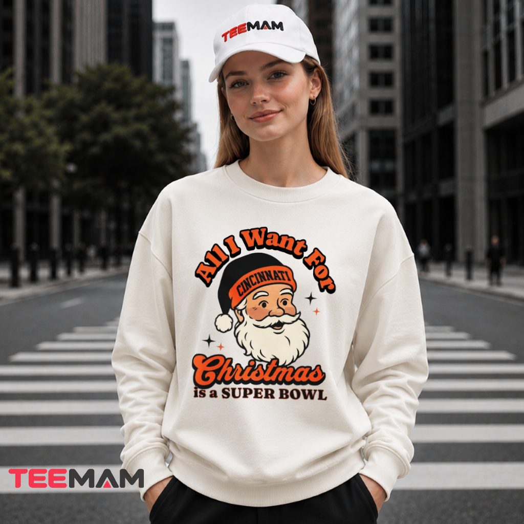 Cincinnati Bengals Santa Super Bowl Christmas Long Sleeve Cincinnati Bengals Santa Super Bowl Christmas Long Sleeve