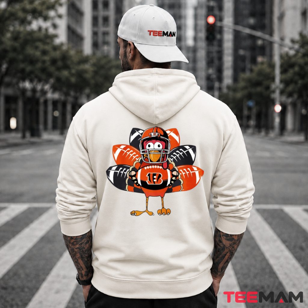 Cincinnati Bengals Turkey Football Thanksgiving Hoodie Cincinnati Bengals Turkey Football Thanksgiving Hoodie