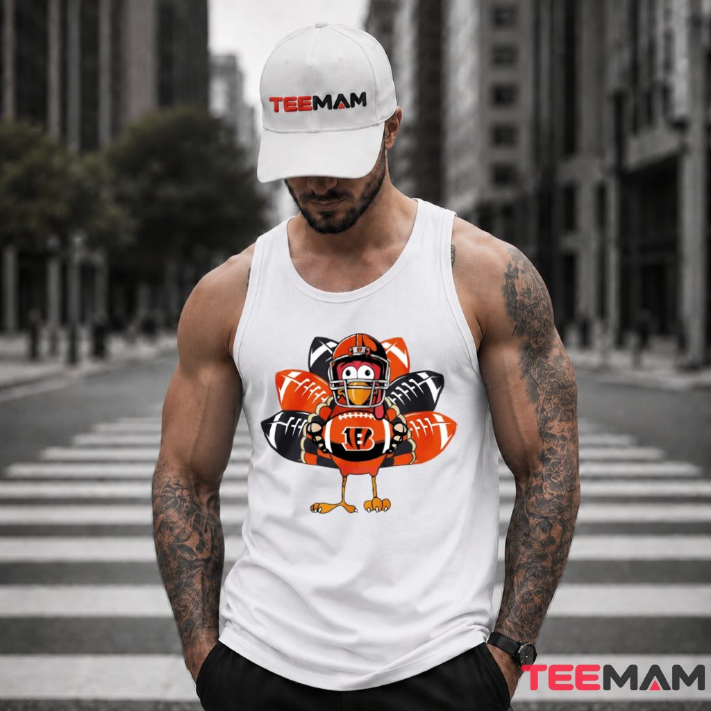 Cincinnati Bengals Turkey Football Thanksgiving Tank Top Cincinnati Bengals Turkey Football Thanksgiving Tank Top