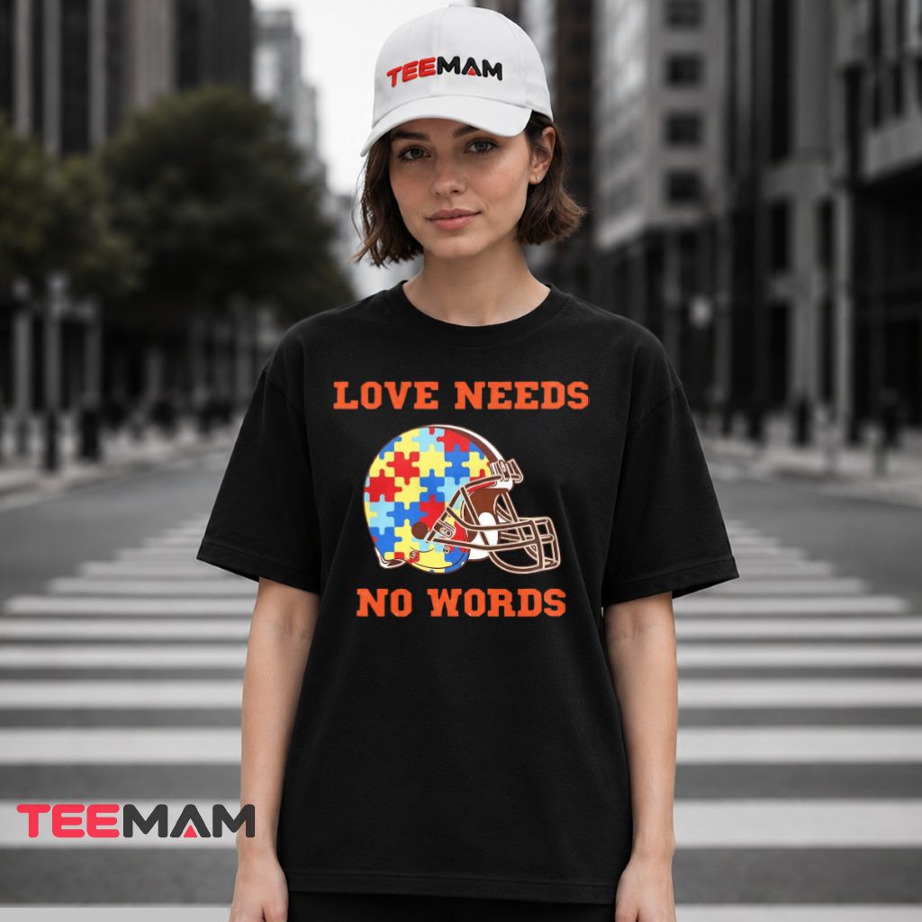 Cleveland Browns Autism Puzzle Helmet T-Shirt