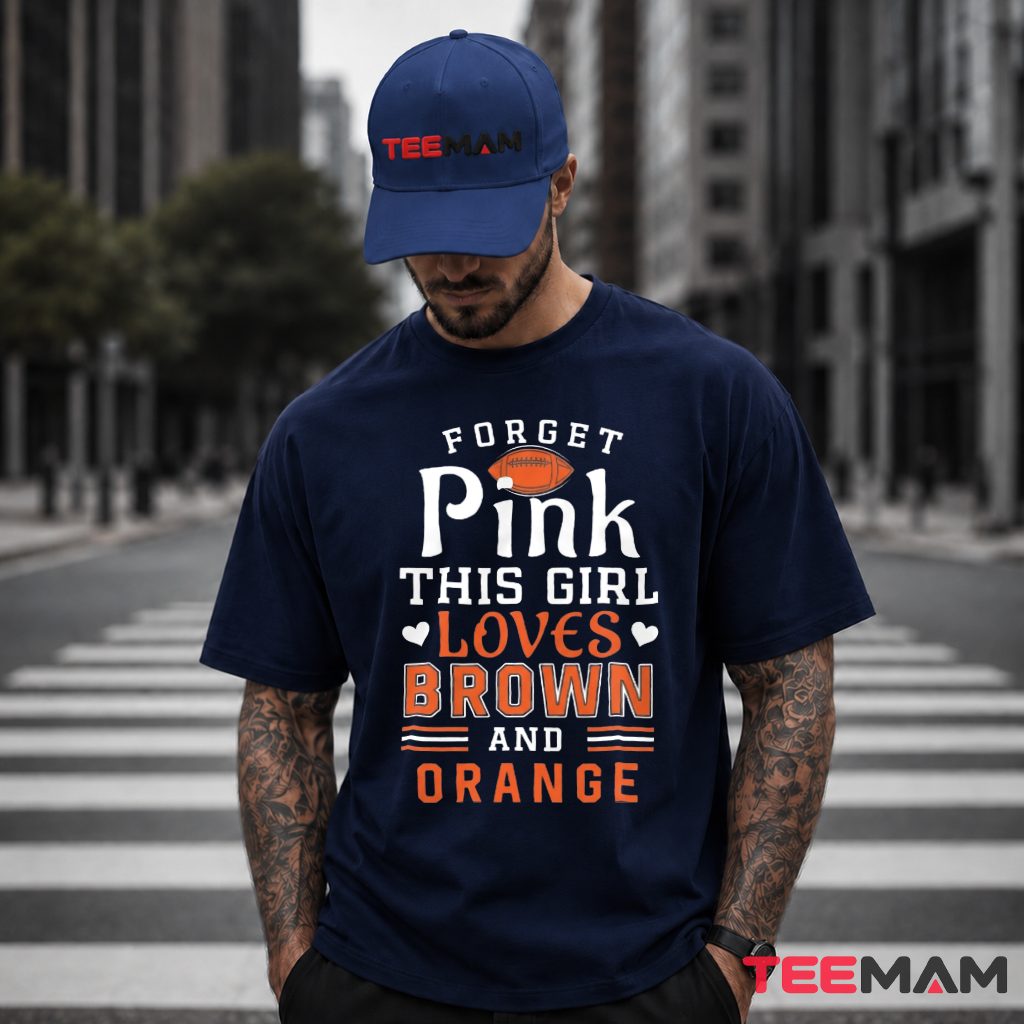 Cleveland Browns Girl Loves Brown Orange T-Shirt