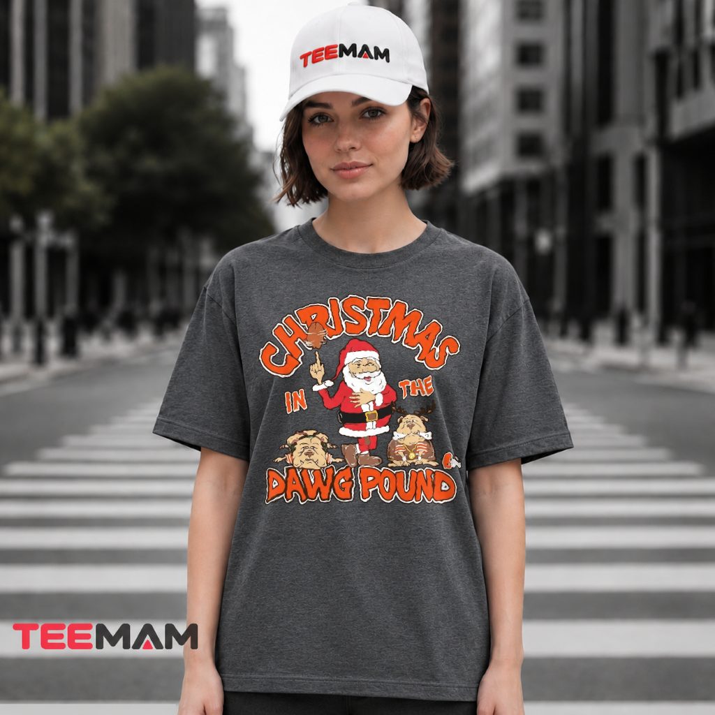 Cleveland Browns Santa Dawg Pound T-Shirt